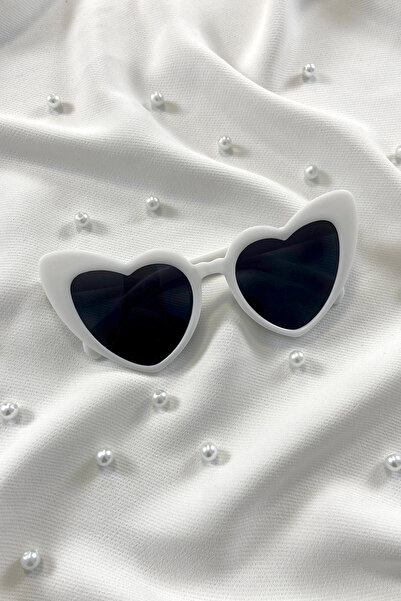 ZEYMERADE نظارات العريس والزفاف على شكل قلب أبيض، نظارات هينا للترفيه بعد حفل...