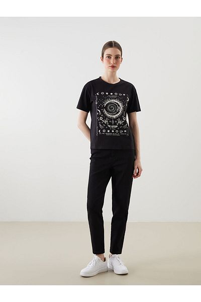 LC Waikiki Νέα σεζόν Crew Neck Printed Γυναικείο Tisort - S5KR10Z8