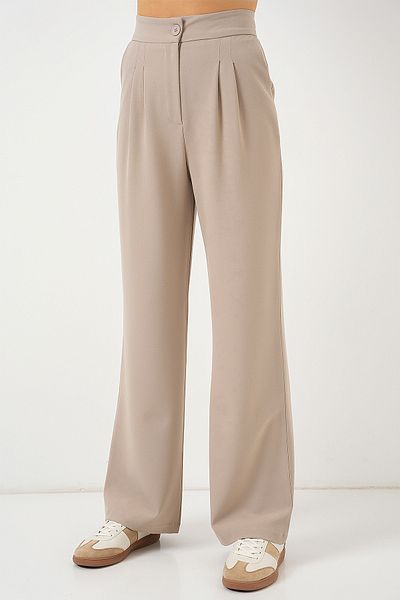 Bigdart 6638 High Waist Palazzo Trousers - A.Beige