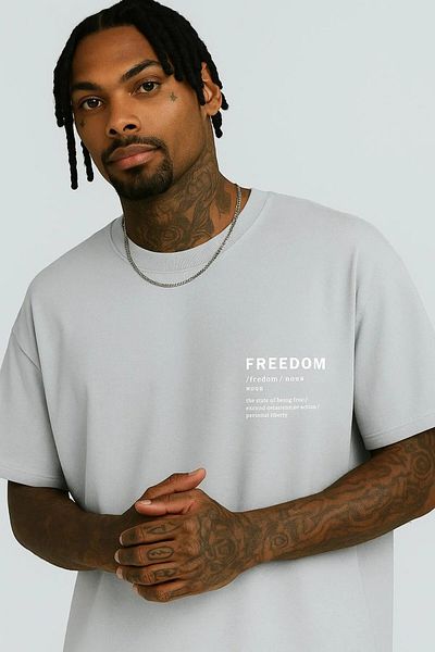 New Shine 1 T-Shirt Is a Gift for Purchases of 6 or More in the Cart - Freedoom Printed Oversize T-Shirt