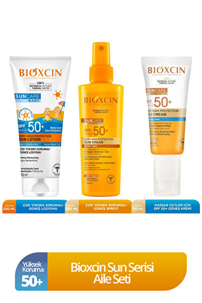 Bioxcin Sun Care Aile Seti 3'lü- Yüksek Korumalı Yetişkin ve Çocuk Güneş Krem...