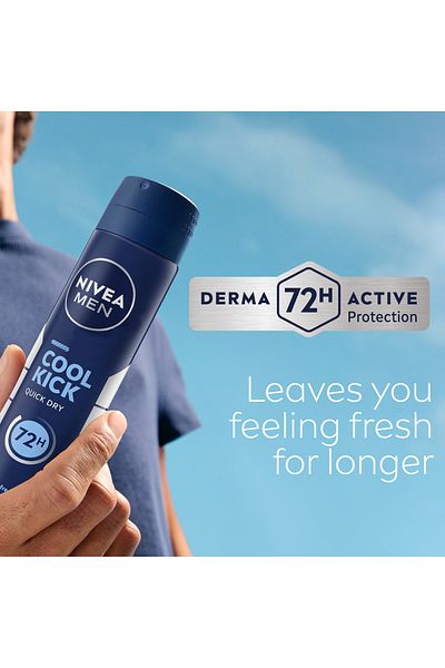 NIVEA NIVEA MEN Cool Kick, Deodorant for Men, Fresh Scent, Spray 200ml