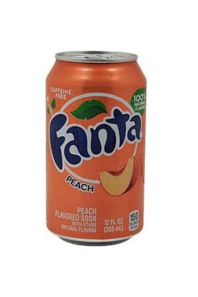 Fanta Fanta Peach Carbonated Drink, 355 ml Can