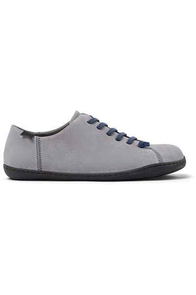 CAMPER Men's Grey Basic Casual Shoes with Laces, Lightweight Nubuck for Everyday Comfort Peu