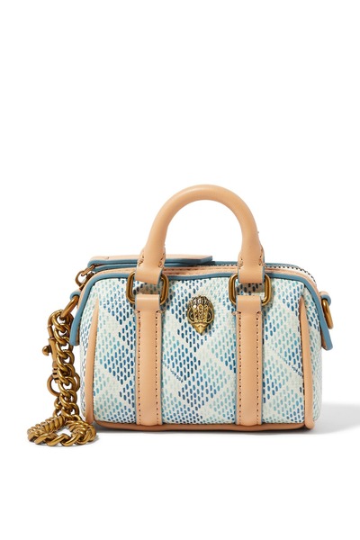 Kurt Geiger Kensington Quilted Micro Shoulder Bag 16x10 cm, Deri Zincir Askılı Çanta