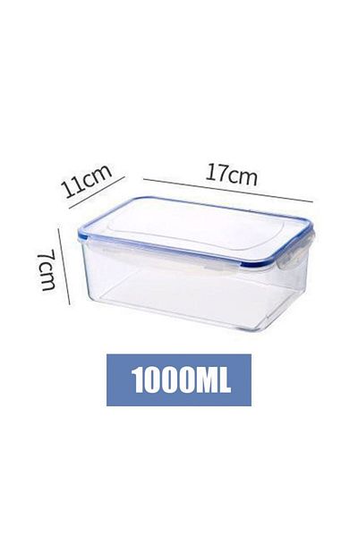 Choice 1pc 1000ml Sealed Rectangular Refrigerator Storage Box with Lid Plastic Trasparent Crisper Food Cont