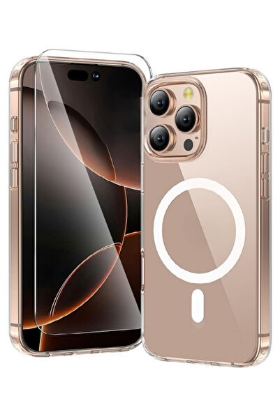 Evax 1M1C iPhone 16 Pro Uyumlu 1 Magsafe Kılıf & 1 Temperli 9H Cam Ekran Koru...