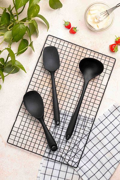 FH finehome Verano 3-Piece Silicone Set Black