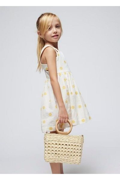 MAYORAL Rochie-crem cu flori pentru fete