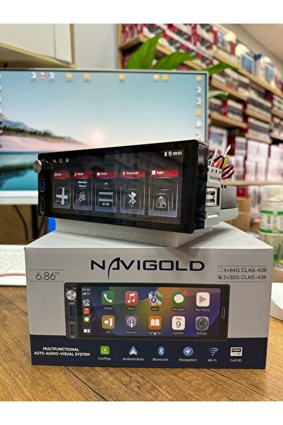Navigold 2gb Ram 32 Gb Hafıza 6.86" Unıversal Androıd Teyp (TÜM ARAÇLARA UYUMLU) Clas-438