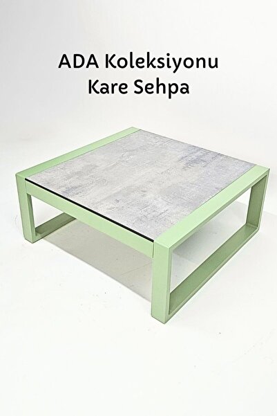 Forada Home & Style Bahçe Sehpası - Alüminyum Kare Orta Sehpa