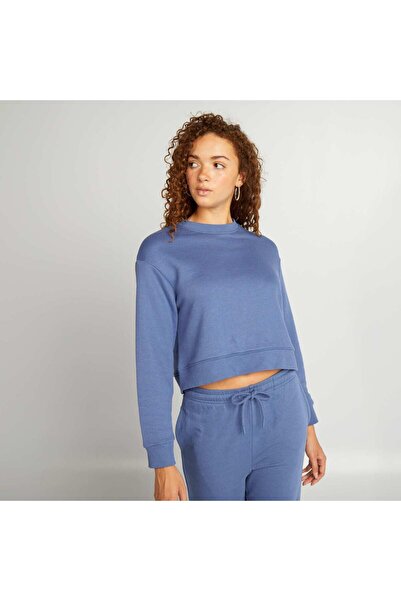 KIABI Cropped round-neck T-shirt BLUE