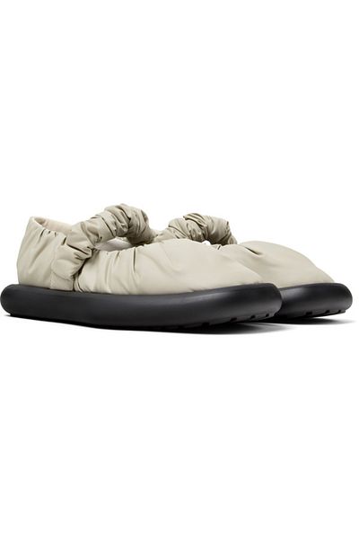 CAMPER Women’s Grey Flats With Elastic Strap & Hook And Loop - Lightweight & Daily Use Onda