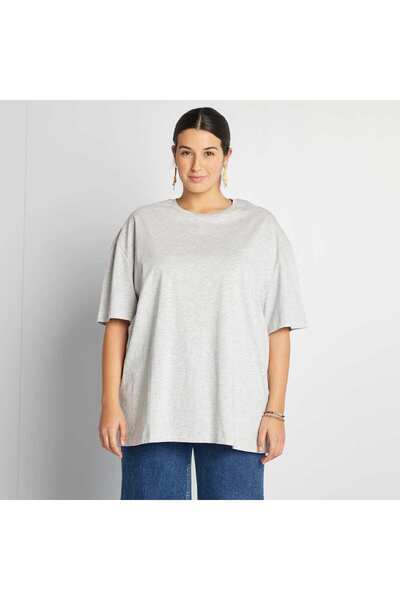 KIABI Plain short-sleeved jersey T-shirt GREY