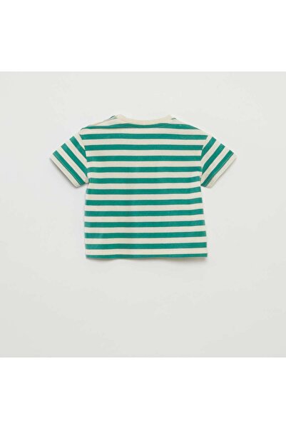 KİABİ Short-sleeved striped jersey T-shirt WHITE