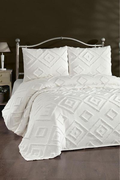 Çeyiz Diyarı Dowry Land Samira 3 Piece Double Pique Set Cream