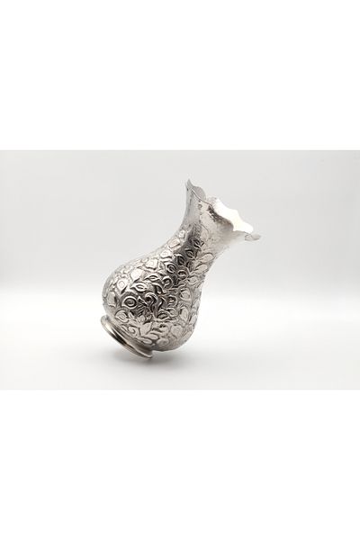 ANTEPSEPETİ Copper Silver Plated Patterned Vase