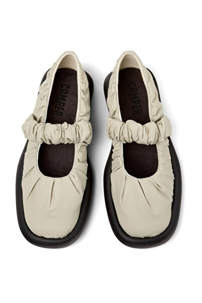 CAMPER Women’s Grey Flats With Elastic Strap & Hook And Loop - Lightweight & Daily Use Onda