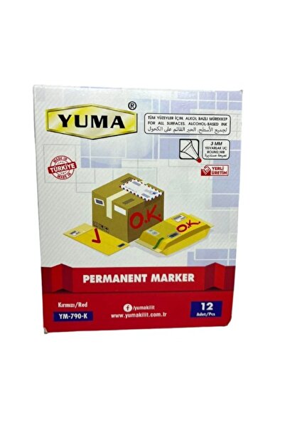 Yuma 12 ADET KOLİ KALEMİ KIRMIZI