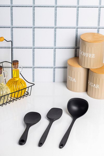 FH finehome Verano 3-Piece Silicone Set Black