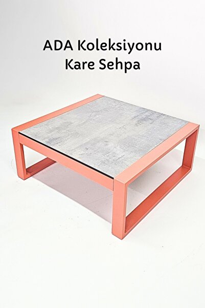 Forada Home & Style Bahçe Sehpası - Alüminyum Kare Orta Sehpa