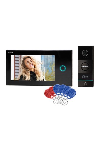 Orno APPOS ORNO OR-VID-WI-1068/B family video intercom, mobile application, color, ultra-flat 7" LCD