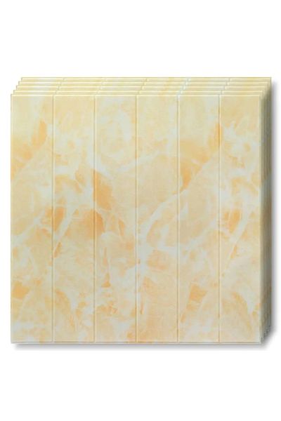 Teno Set of 70x 3D Teno® Panel Wallpaper, Marble Pattern, coverage area 34.3 sq m, 70x70 cm, yellow