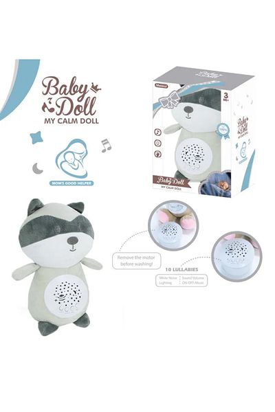 Factory Price - Plush Toy With Soft Light And Soothing Music - Racoon