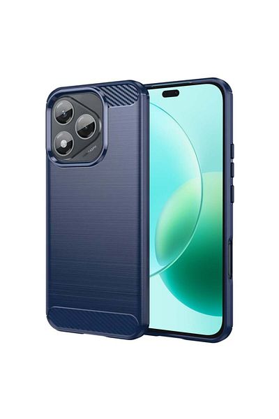 SKYDDAR INNOVATION Carcasă pentru Honor 400 Lite, silicon carbon, silicon premium, subțire, albastră, set cu autocolant