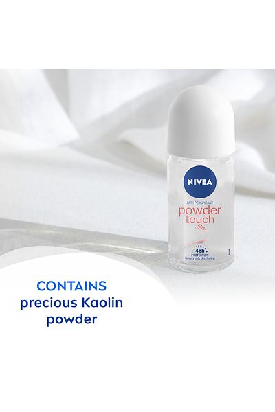 NIVEA Powder Touch, Antiperspirant for Women, Roll-on 50ml, Pack of 2