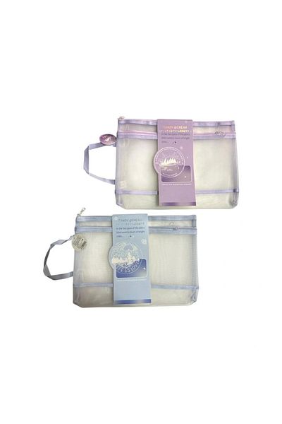 Odak Mw74201 Double Zippered Pastel Color Handle Mesh A4 Bag (Mesh File) - Single