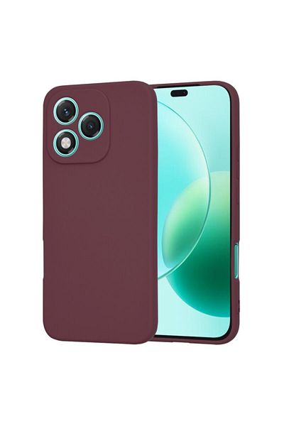 SKYDDAR INNOVATION Case for Honor 400 Lite, Velvet Silicone, SoftElegance, Bordeaux, set with sticker