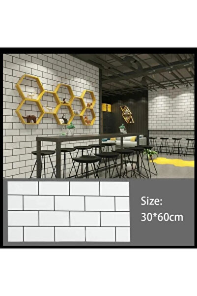 UKAB 6024 Kendinden Yapışkanlı Esnek Köpük Seramik Tuğla Görünüm Pvc Mermer Panel (30x60 cm)