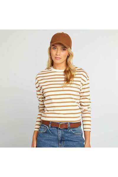 KIABI Oversized long-sleeved T-shirt BEIGE