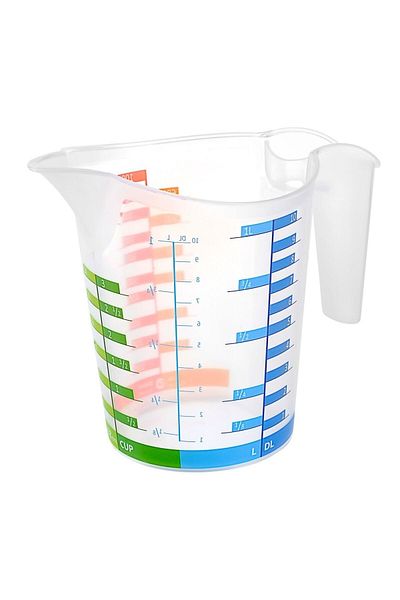 Dükkanönü Plastic Graduated Color Measuring Cup 1000 ml Ap-9060