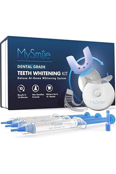 mysmile مجموعة تبييض الأسنان مع ضوء LED، تبييض أسنان سريع غير حساس لمدة 10 دق...