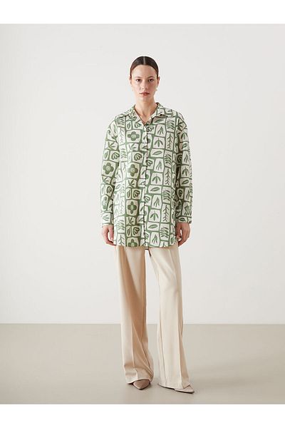 LC Waikiki New Season Print Oversize Women's Shirt Tunic - S5Fe26Z8
