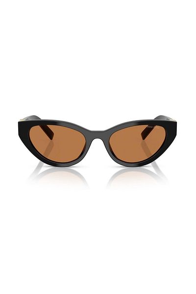 Miu Miu A04S 16K10I 54 Women's Cat Eye Black Bone Sunglasses