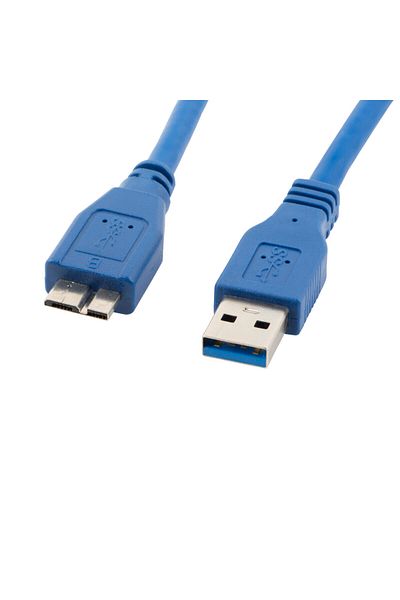 Lanberg Cablu USB 3.0 tata la Micro USB 3.0 tip B tata, Lanberg 41384, 5Gb/s, lungime 0.5 m, albastru