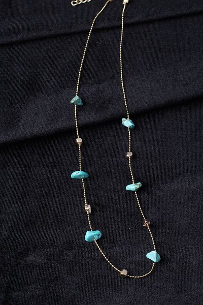 BY BARUN SİLVER Bead Model Colorful Chain Fimo Necklace