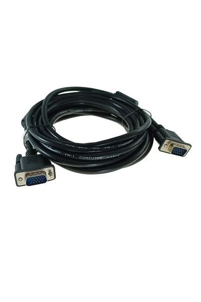 Lanberg VGA cable male-male, length 5m, Lanberg 41390, double shielding and ferrite core, black