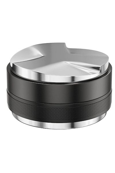 OEM Distribuitor de cafea cu tamper, 2 in 1, Reglabil, Inox, 58mm, Negru/Argintiu