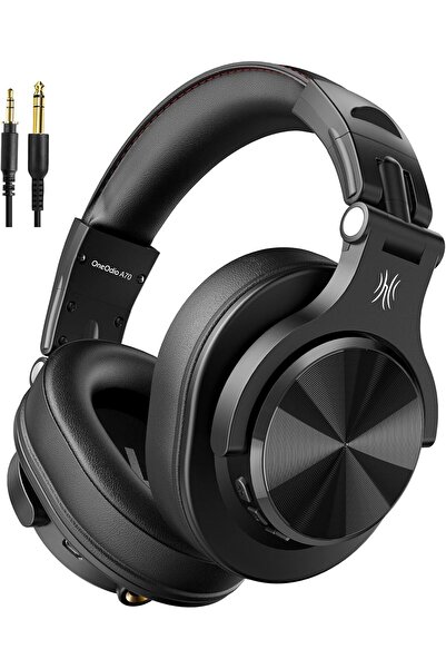 Oneodio سماعات رأس A70 بلوتوث فوق الأذن، سماعات رأس لاسلكية مع وقت تشغيل يصل إلى 72 ساعة، عالية الدقة، 3.5 مم/6.35 مم