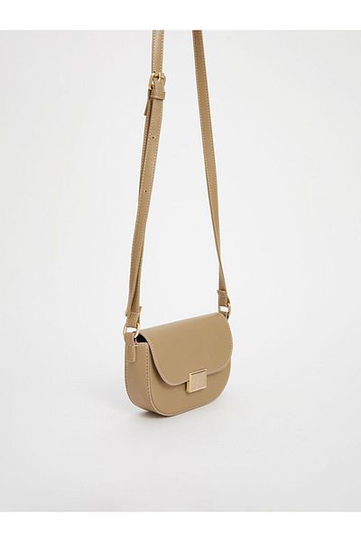 LC Waikiki Light Khaki Leather Look Women's Shoulder Bag