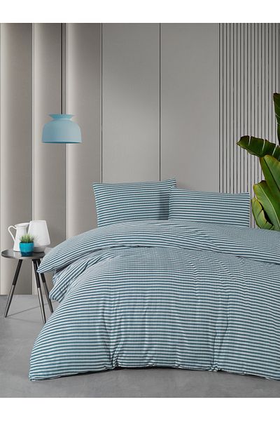 MyStory Home Σετ Παπλωματοθήκη Μονό - Πράσινο Σατέν (Χωρίς Σεντόνια)
