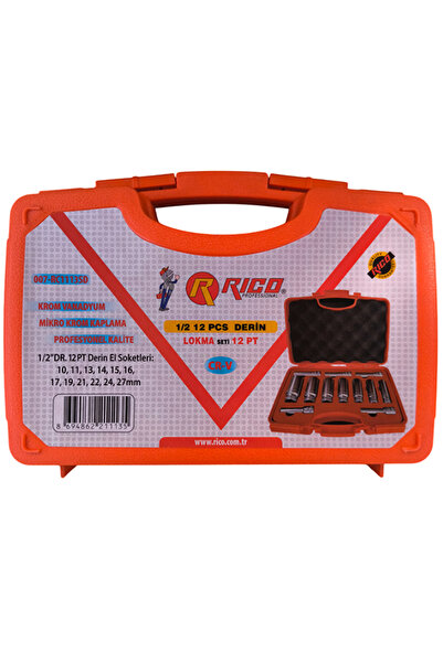 ÖZGÜN Rico 1/2 12 Corner Long 12 Corner Star Socket Set