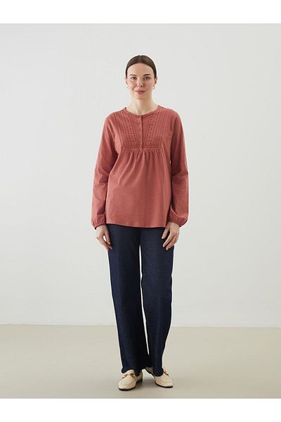 LC Waikiki New Season Crew Neck Embroidered Women's Blouse - S5Is54Z8