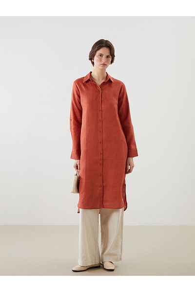 LC Waikiki New Season Linen Women's Shirt Tunic - S5Nf52Z8