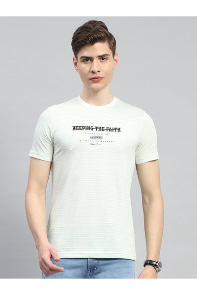 Monte Carlo By Styli Slogan Printed Round Neck Regular Fit T-Shirt