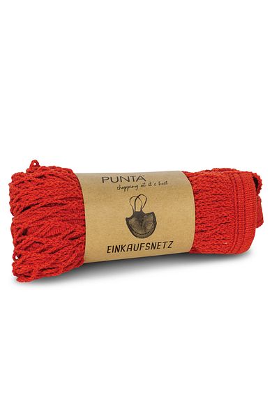 Punta shopping bag, F10396, 38 x 32 cm, mesh type, Red